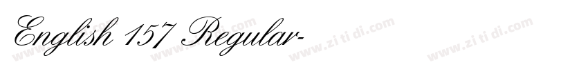 English 157 Regular字体转换
